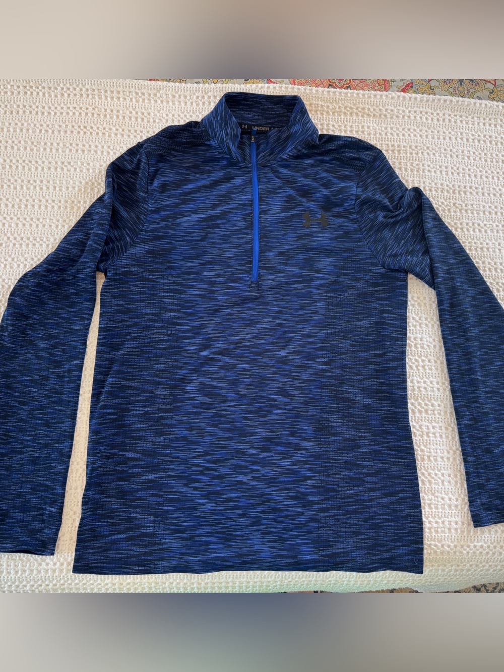 Under Armour Men’s Small HeatGear Blue Quarter-Zip Training Top